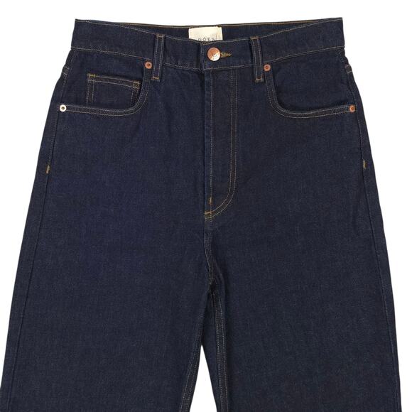 Doen Lady Jean Rinse Wash Ultra High Rise Barrel Leg Denim Jeans - Picture 4 of 10